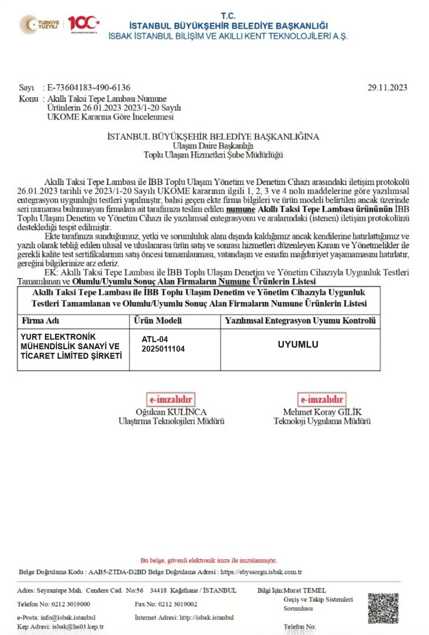 UKOME Uygunluk Sertifikası Nedir? Neden Gereklidir? ATL-04 UKOME ONAYI