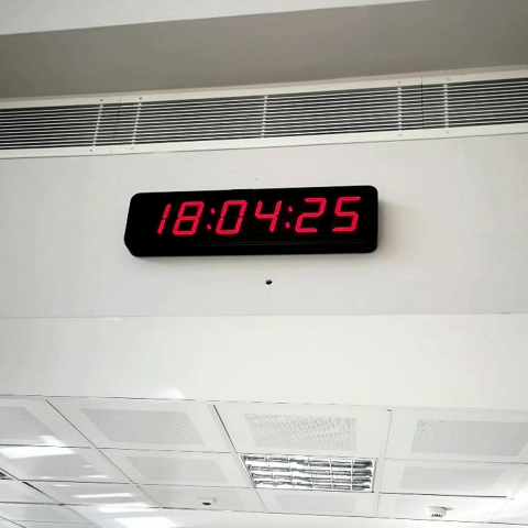 YEM-PDSS 6 Dijit 57mm IP PoE Dijital Saat Sistemi (SAAT:DAKİKA:SANİYE)