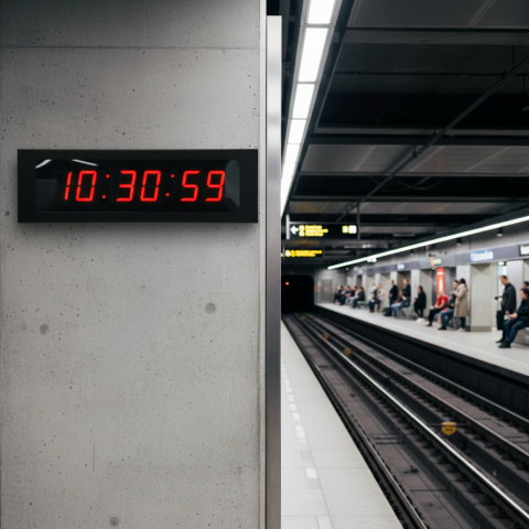 YEM-DS-100-T-HMS-PoE(PoE 100mm Saat:Dakika:Saniye) Dijital Merkezi Saat Sistemi