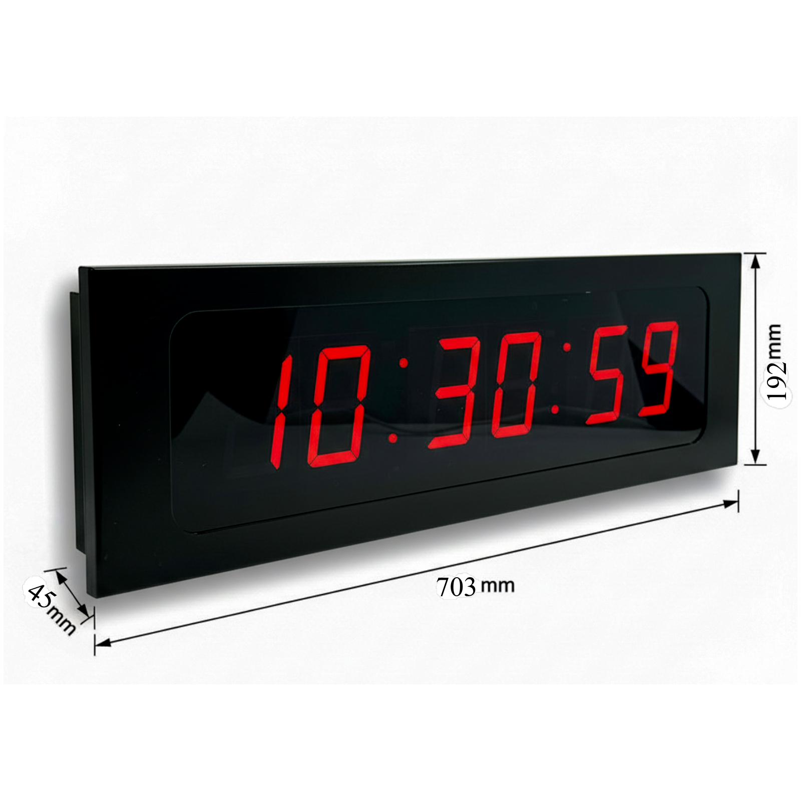 YEM-DS-100-T-HMS-PoE(PoE 100mm Saat:Dakika:Saniye) Dijital Merkezi Saat Sistemi