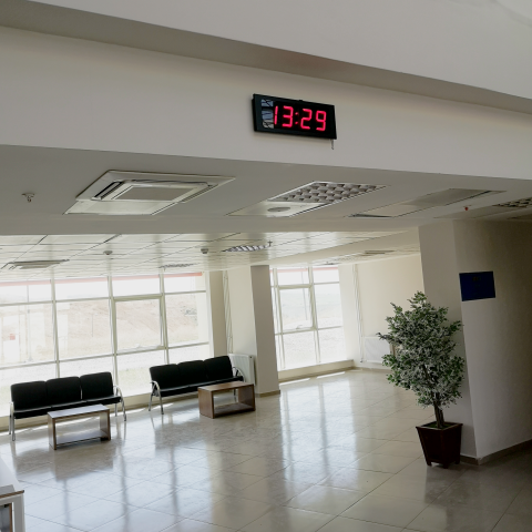 YEM-PDSS 4 Dijit 100mm IP PoE Dijital Saat Sistemi (SAAT:DAKİKA)