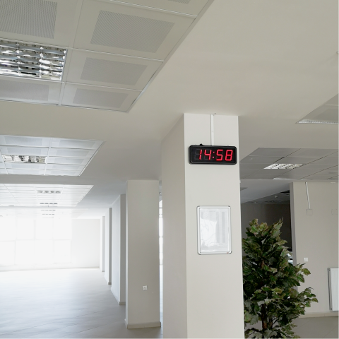 YEM-WDSS  4 Dijit 100mm IP WIFI Dijital Saat Sistemi (SAAT:DAKİKA)