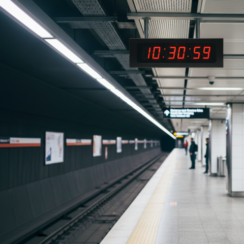 YEM-DS-100-T-HM-PoE(WiFi 100mm Saat:Dakika) Dijital Merkezi Saat Sistemi