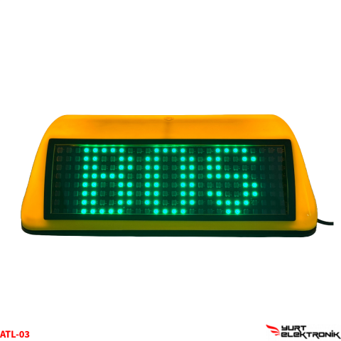 ATL-03 Yeni Nesil Akıllı Taksi Tepe Lambası (Taksi Levhası)