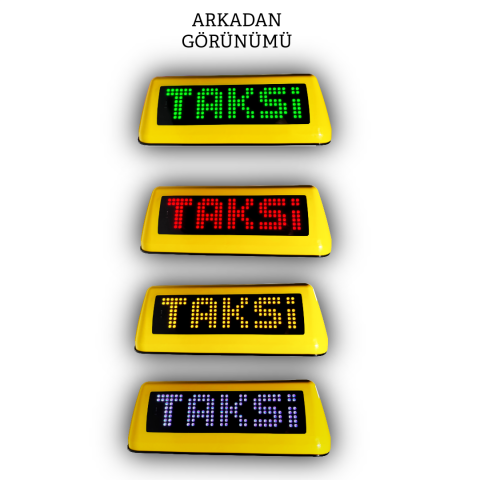 Akıllı Taksi Tepe Lambası - Taksimetre Entegre veya Manuel Mod, Mıknatıslı, 5 Farklı Modlu(Dolu-Boş-SOS-Servis Dışı- Rezerve) Su-Toz Geçirmez LED