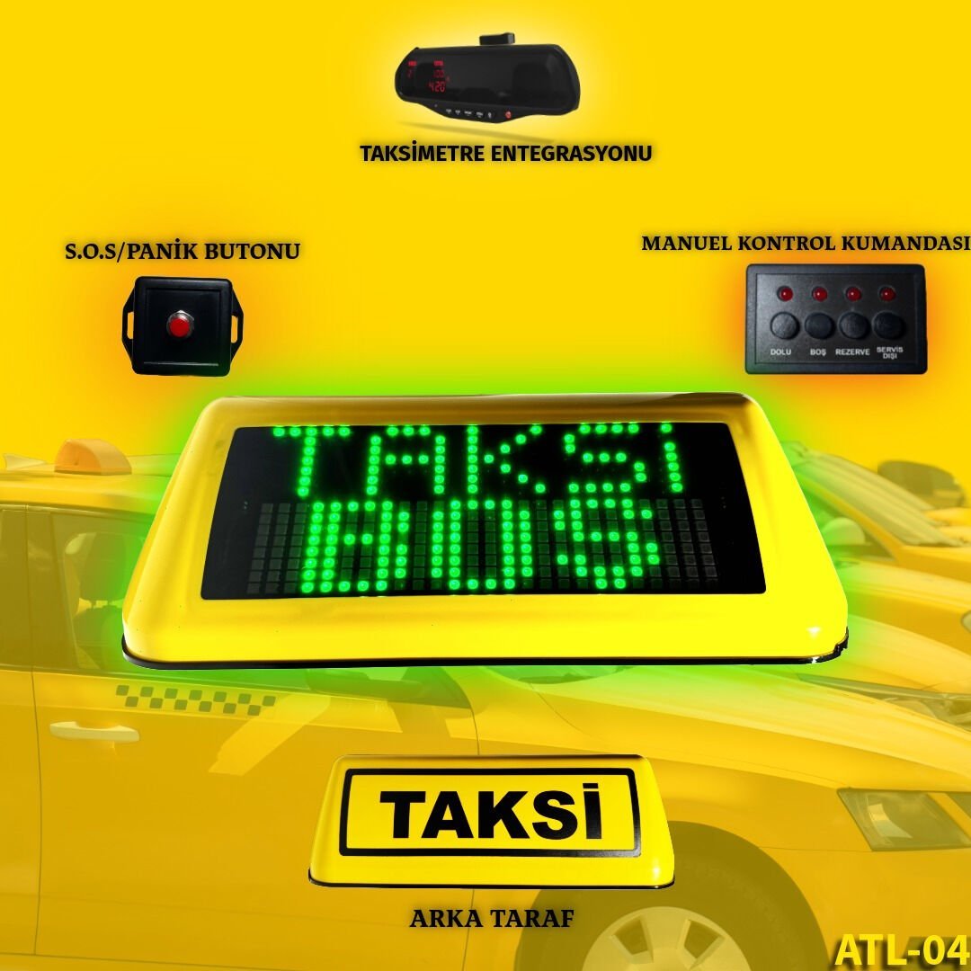 ATL-04 Yeni Nesil Akıllı Taksi Tepe Lambası Tek taraf