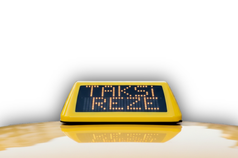 ATL-04 Yeni Nesil Akıllı Taksi Tepe Lambası Tek Taraf LED Işık Kaynağı Su ve Toz Geçirmez